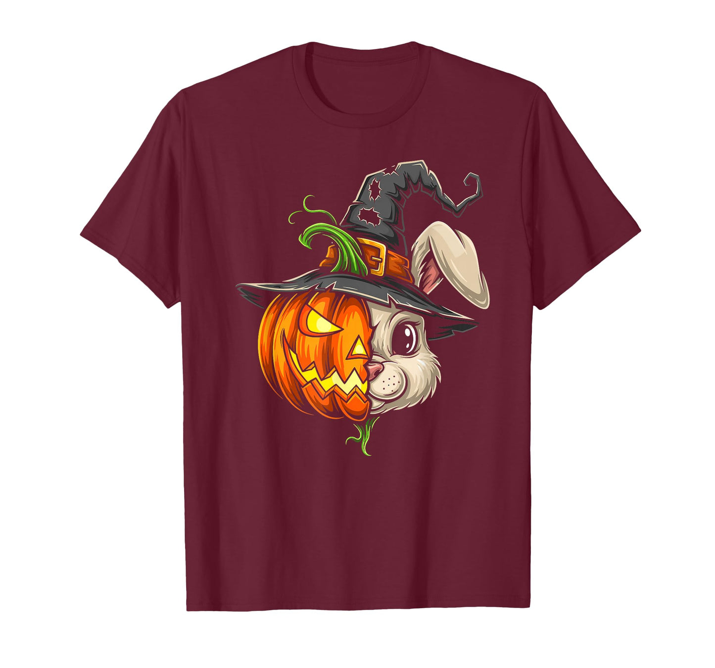 Rabbit Pumpkin Jack O Lantern Halloween Kids Mens Womens T-Shirt