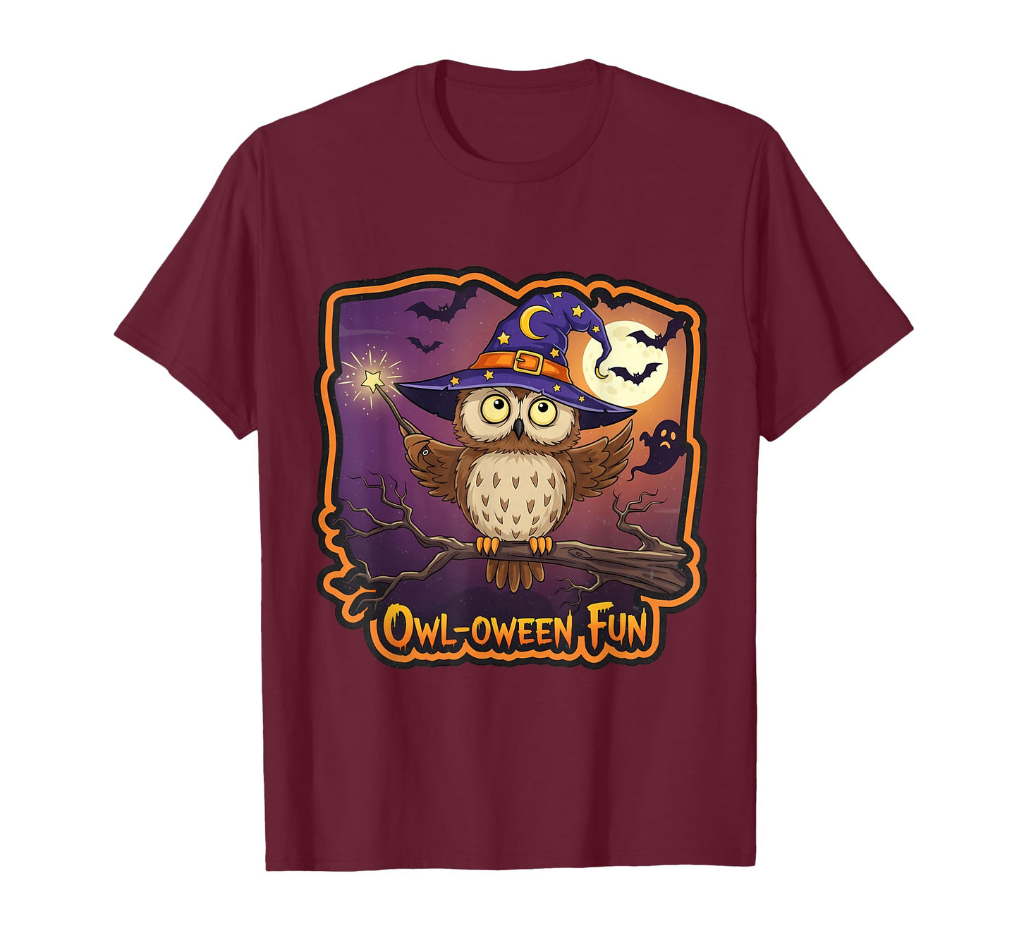 Owl-ween Fun Cute Owl Wizard Halloween T-Shirt