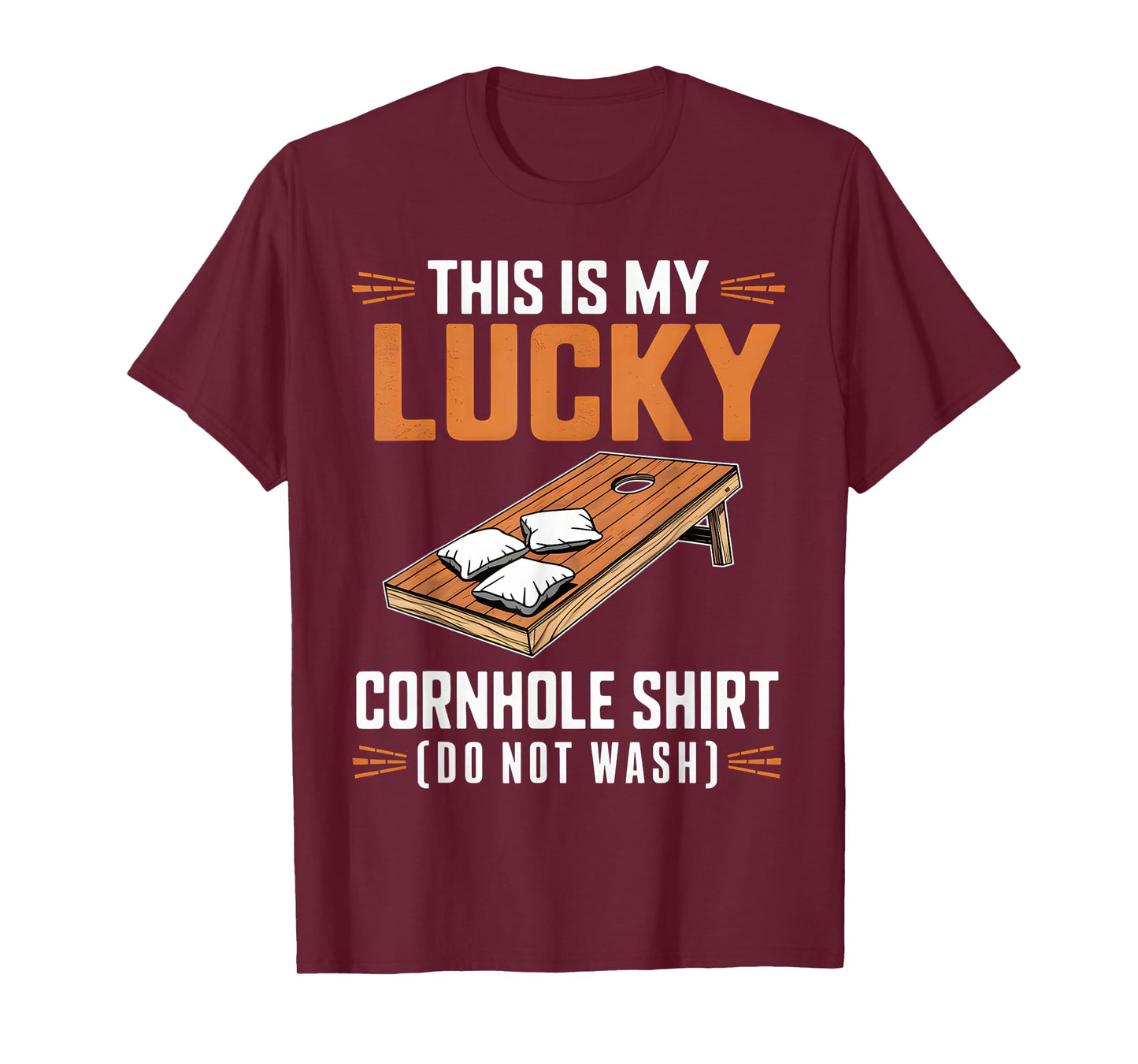 Funny This Is My Lucky Cornhole Shirt Cornhole Game Lover T-Shirt