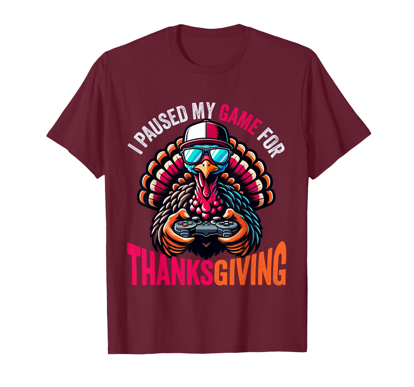 Gamer Thanksgiving Shirt Boys Kids Videogame Gaming Turkey T-Shirt