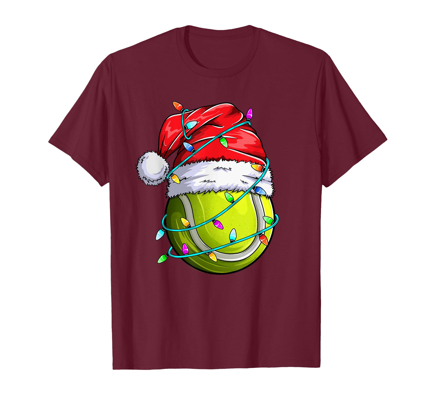 Santa Sports Design- Christmas Tennis Player T-Shirt