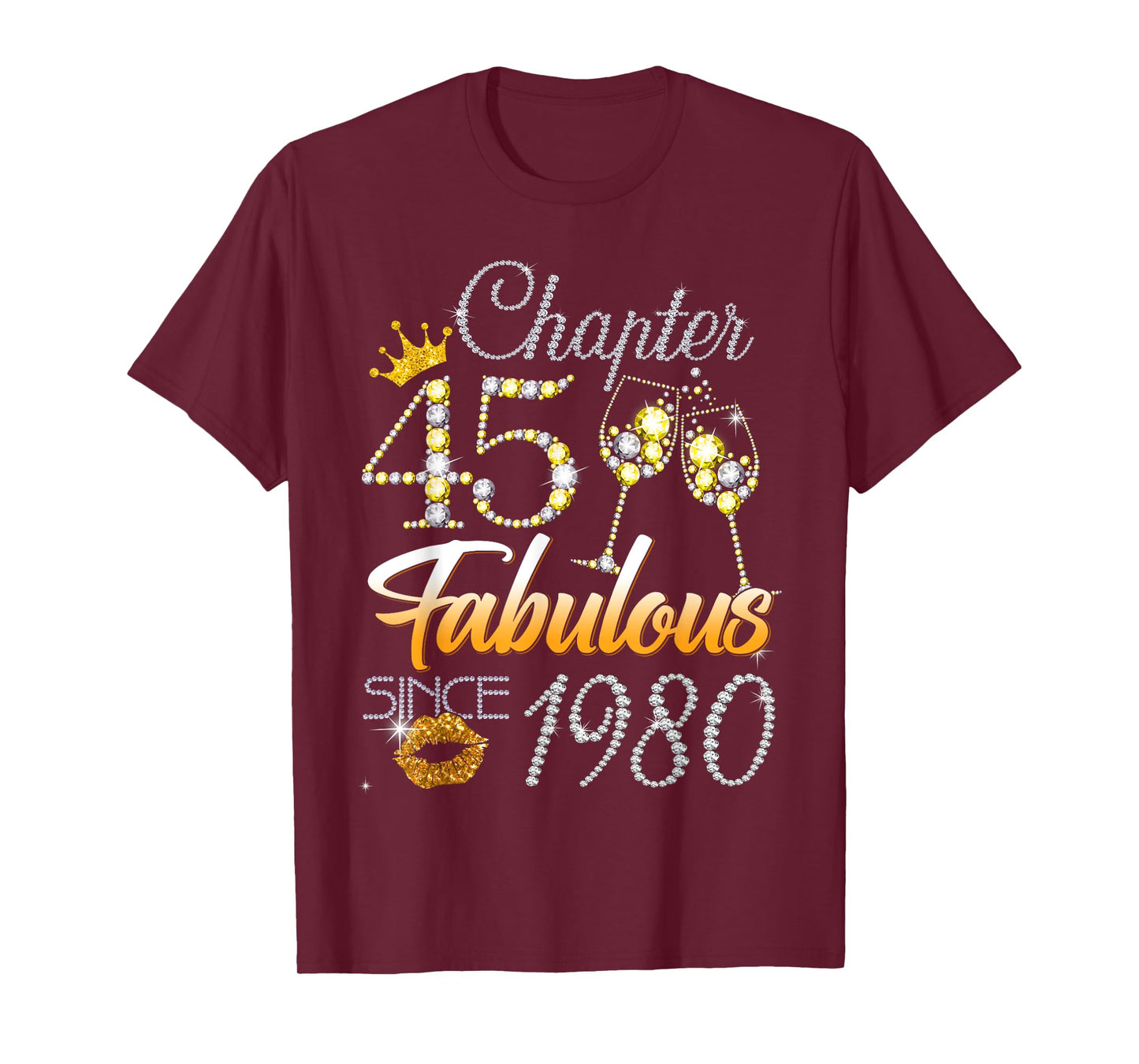 Chapter 45 Fabulous Since 1980 45th Leopard Birthday Queen T-Shirt