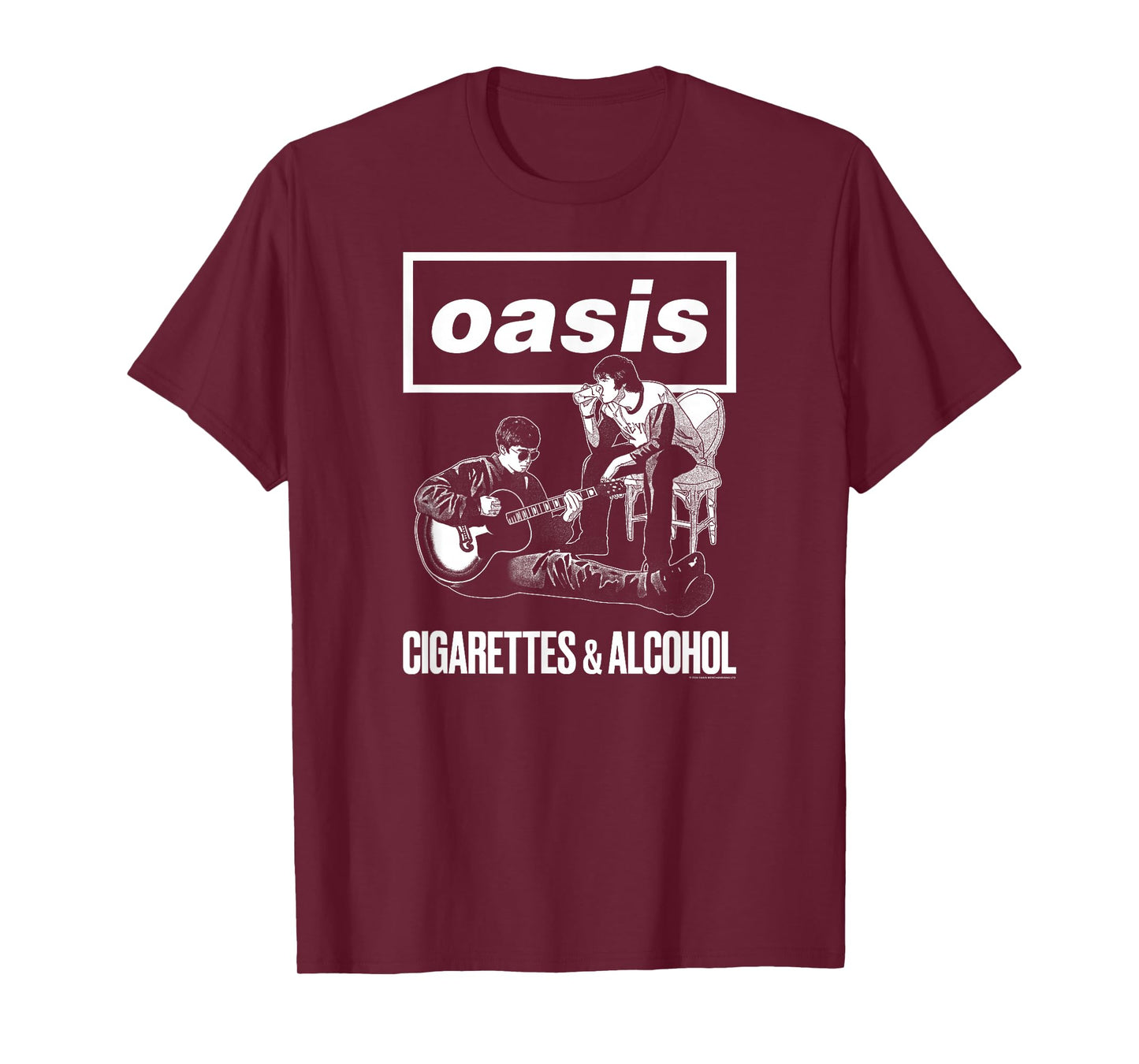 Oasis Black Unisex Classic T-Shirt - Cigarettes And Alcohol