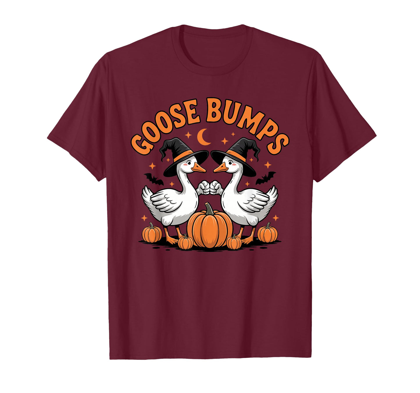 Witch Pumpkins Funny Halloween Goose Goosebumps T-Shirt