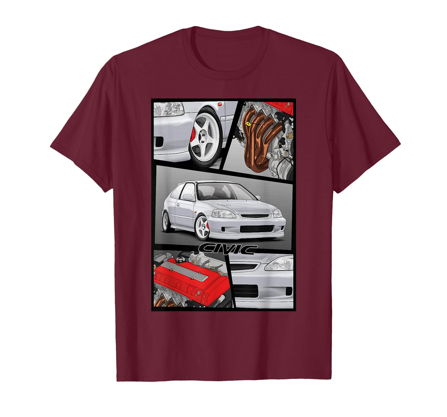 Civic EK B16 Engine Type R Japanese Car T-Shirt