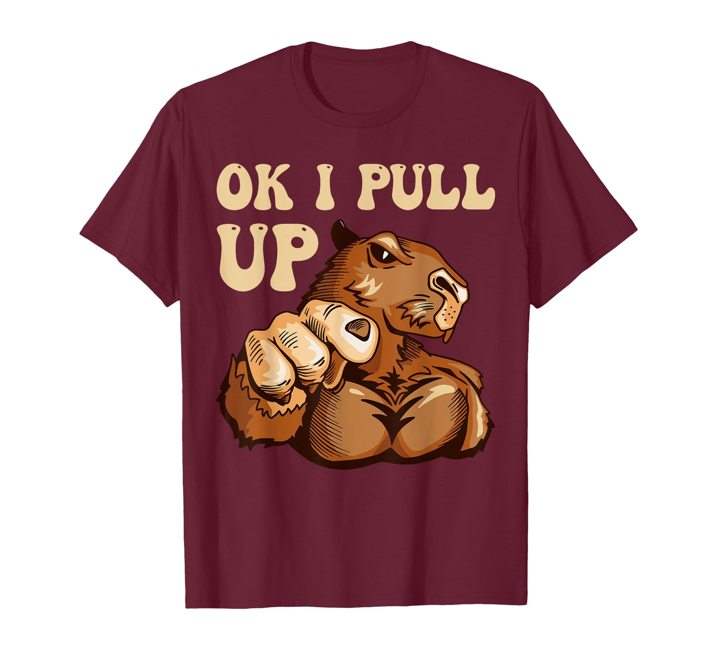 Muscular Gym Capybara Funny T-Shirt