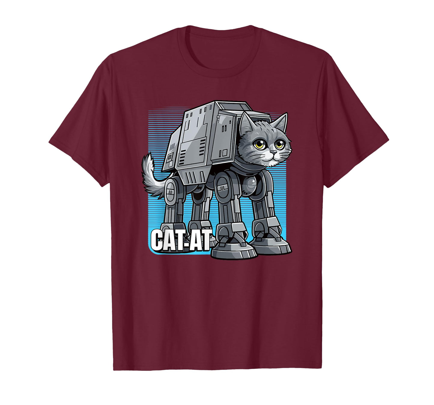 CAT-AT science fiction parody pet cat space robot sci-fi fan Men Women T-Shirt