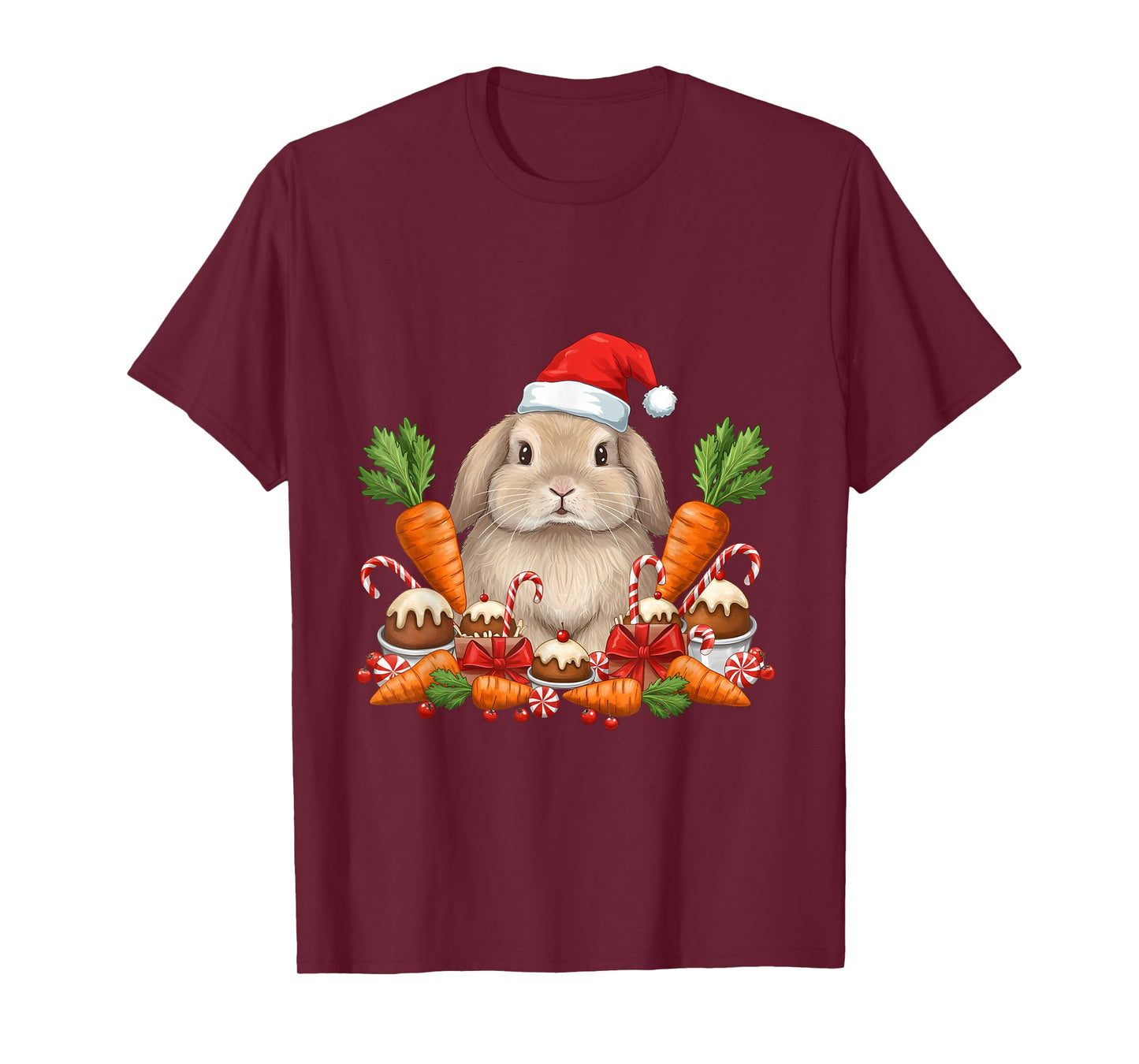 Cute Bunny Christmas Rabbit Holliday T-Shirt