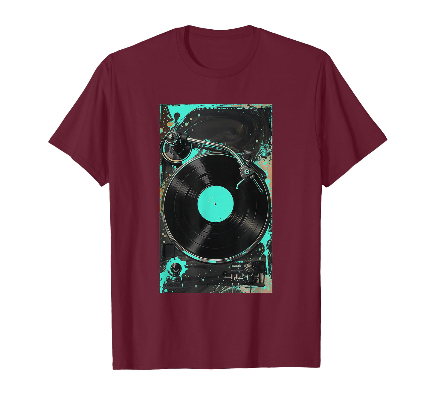 Teal Aqua For The Record Teal Aqua Graphic T-Shirt