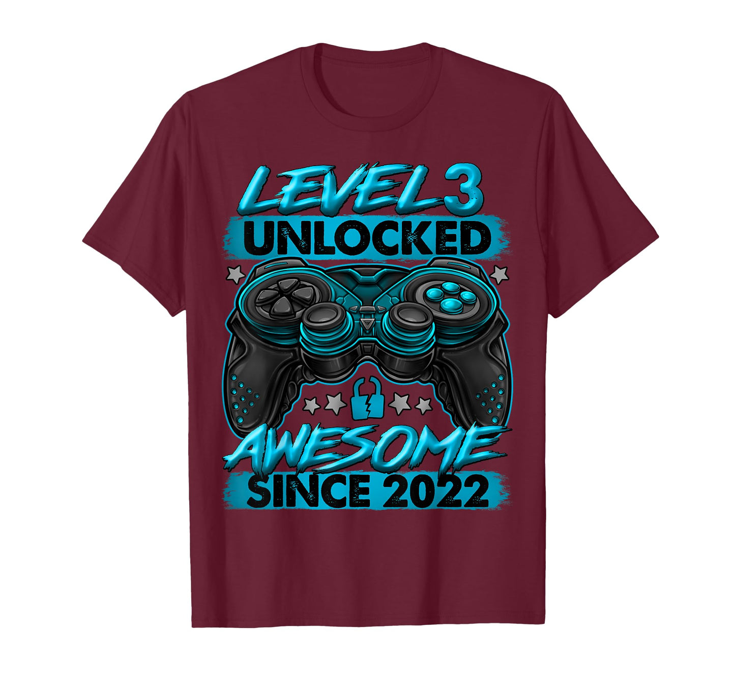 Level 3 Unlocked 3 Year Old Gifts For Boys 3rd Birthday Boy T-Shirt