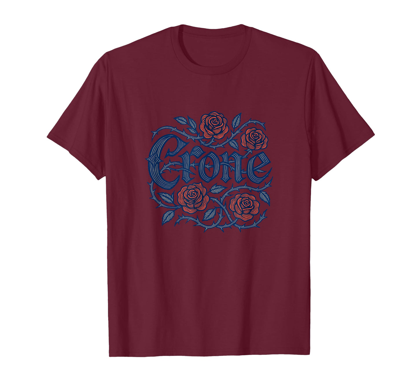 Crone Thorny Roses Art Wise Matriarch Art Crone T-Shirt