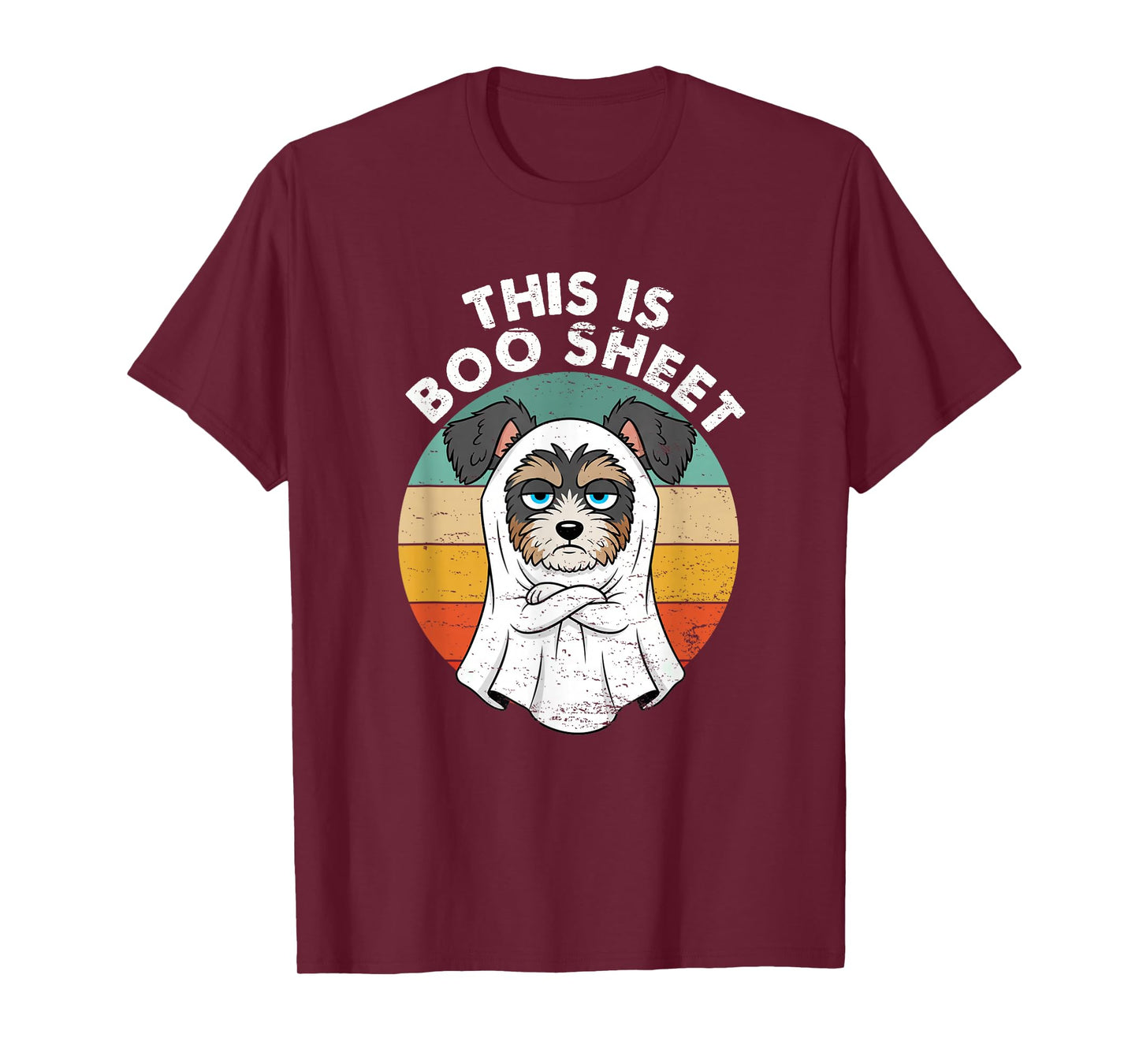 This is Boo Sheet Yorkshire Dog Retro Halloween Funny Dog T-Shirt