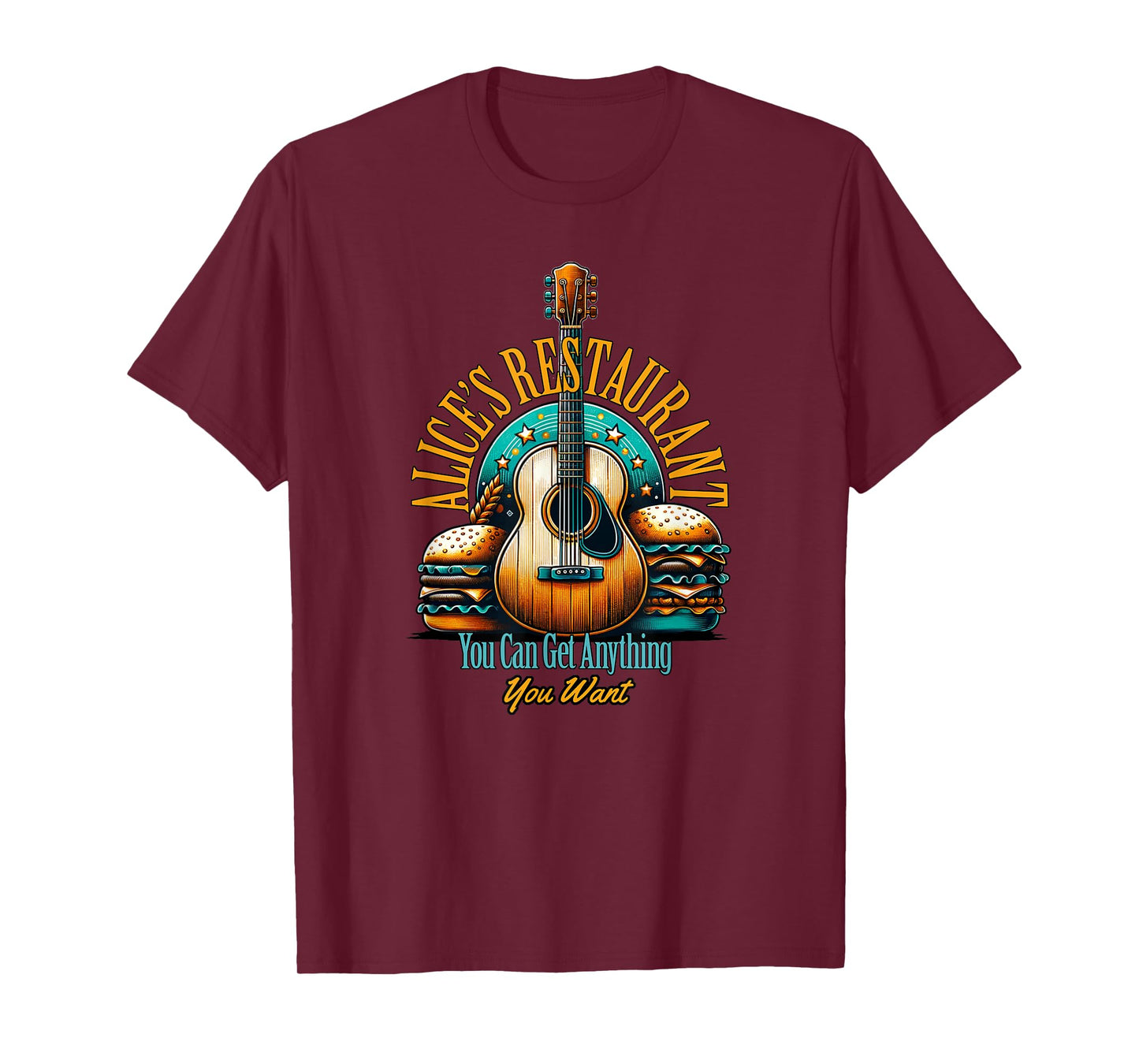 Alice's Restaurant Folk Guitar Music T-Shirt