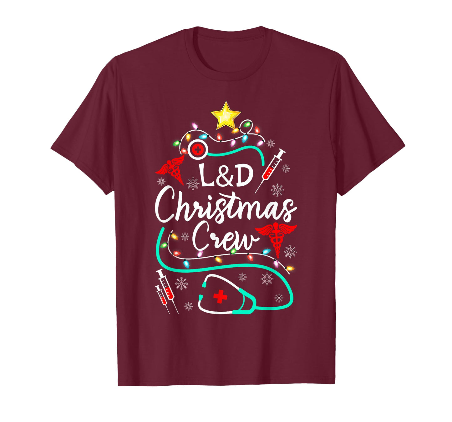 L&D Nurse Christmas Crew Funny Labor and Delivery Nurse Xmas T-Shirt