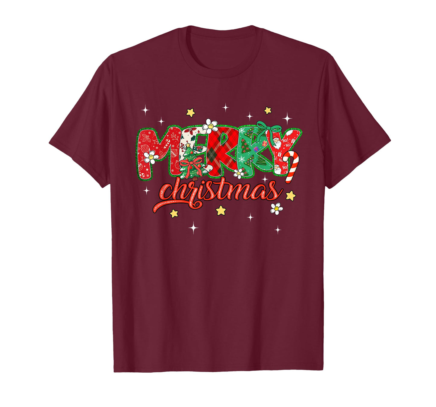 Merry Christmas Xmas Holiday Reindeer Santa Family Matching T-Shirt
