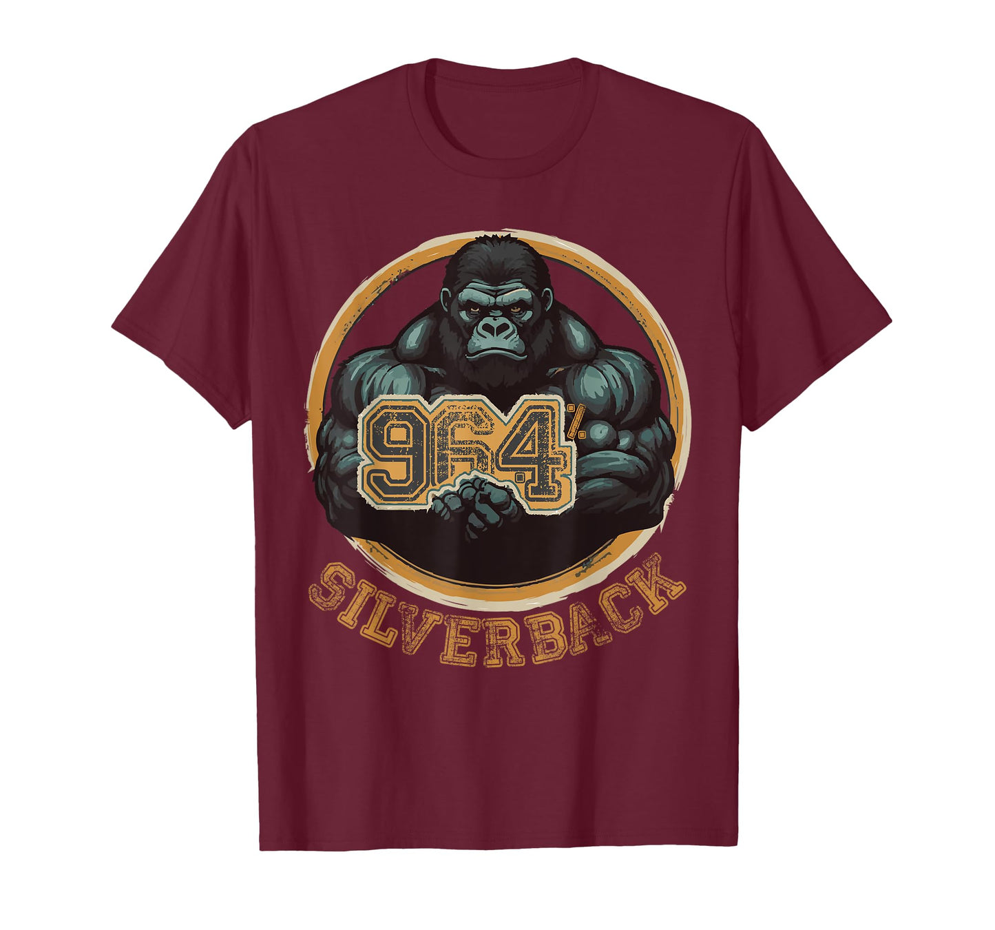 96.4% Silverback Gorilla, gym apparel, body building, gym T-Shirt
