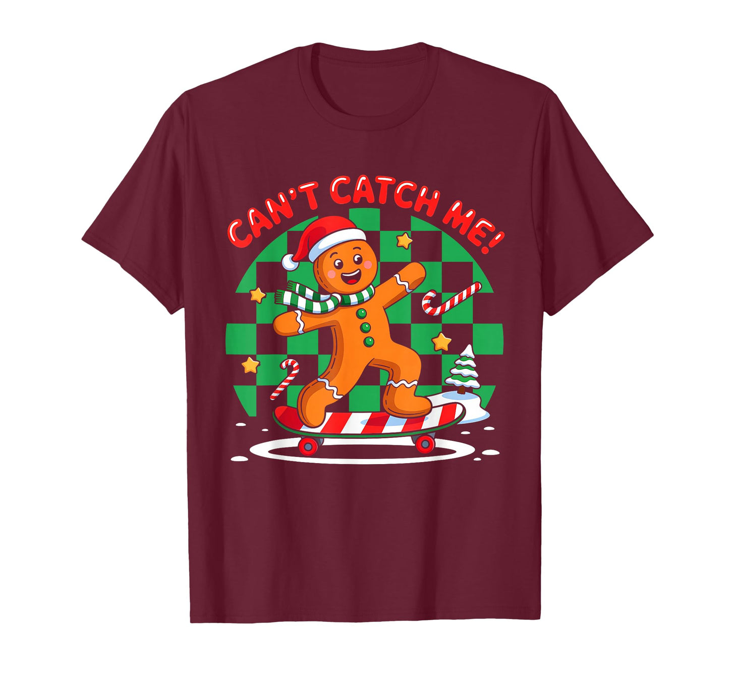 Can't Catch Me Gingerbread Christmas Cookies Toddler Boys T-Shirt