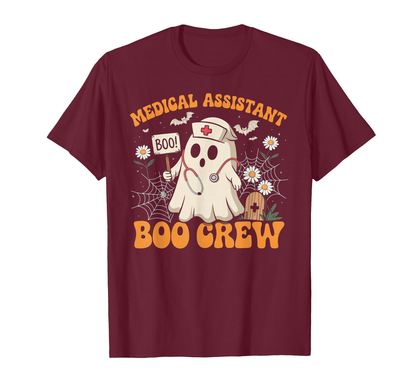 Medical Assistant Boo Crew Ghost Halloween Costumes Gifts T-Shirt