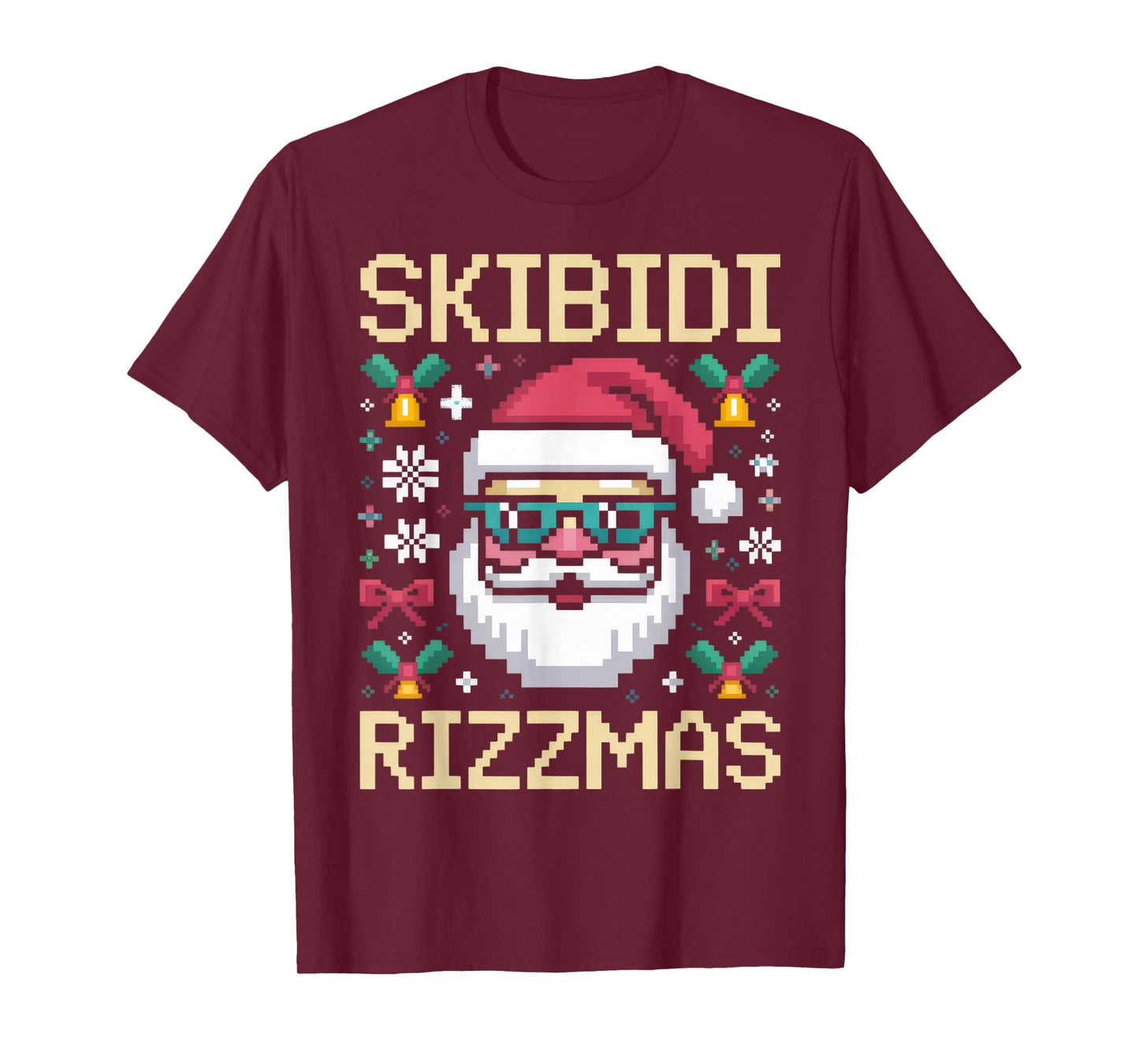 Skibidi Rizzmas Santa for Christmas Fun Holiday Vibes T-Shirt