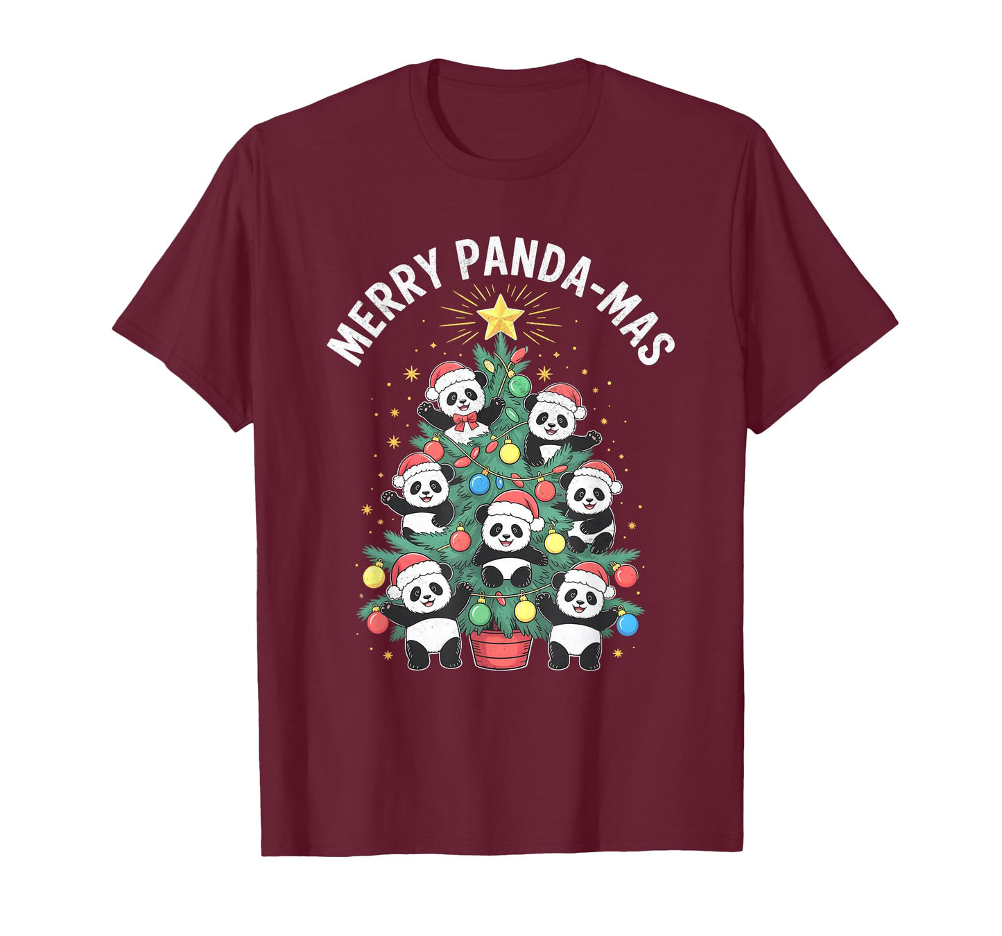 Panda Christmas Tree T-Shirt