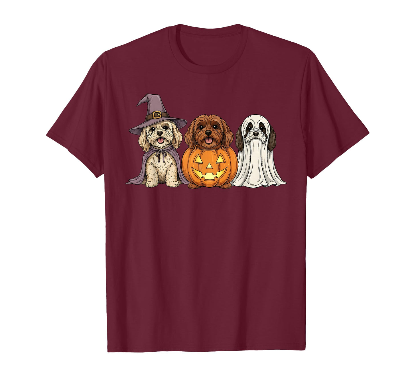 Spooky Ghost Havanese Pumpkin Halloween Dog Lover T-Shirt