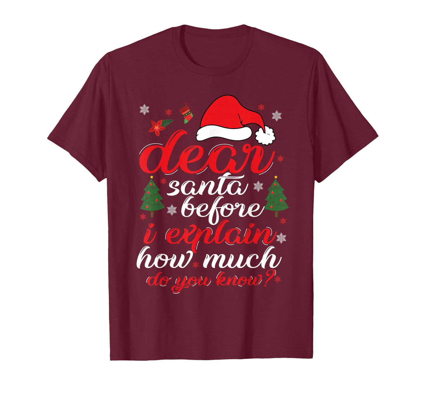 Dear Santa I Can Explain Funny Christmas Women Men T-Shirt