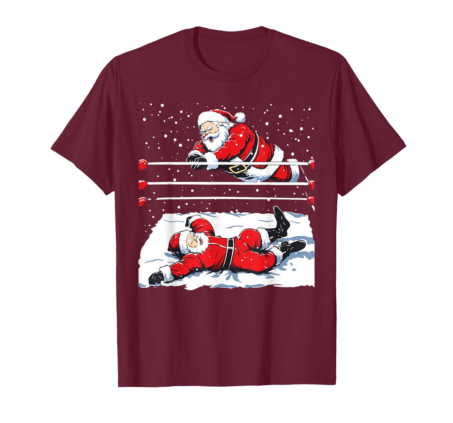 Santa Wrestling Lover Wrestler Christmas Xmas Pajama T-Shirt