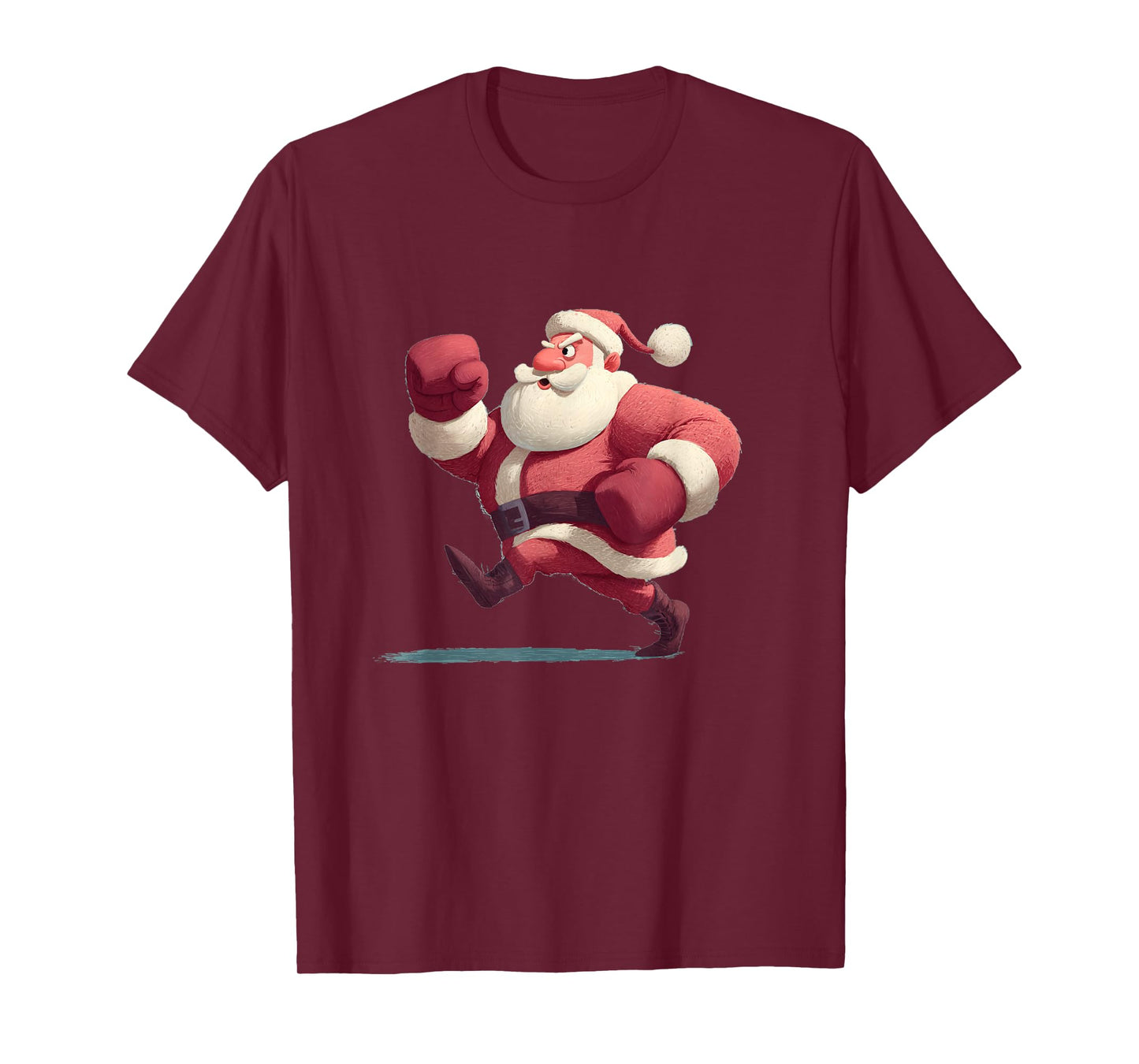 Xmas Boxing Costume for Santa Claus and Gloves Lovers T-Shirt