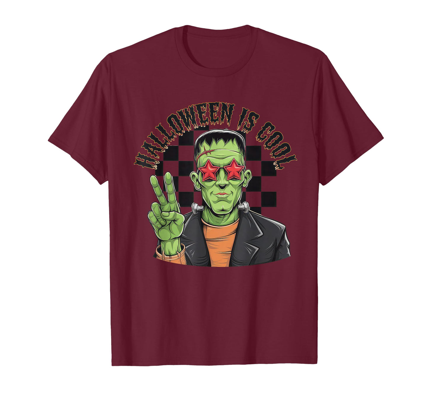 Halloween is Cool Tshirt Women Men Frankenstein Monster T-Shirt
