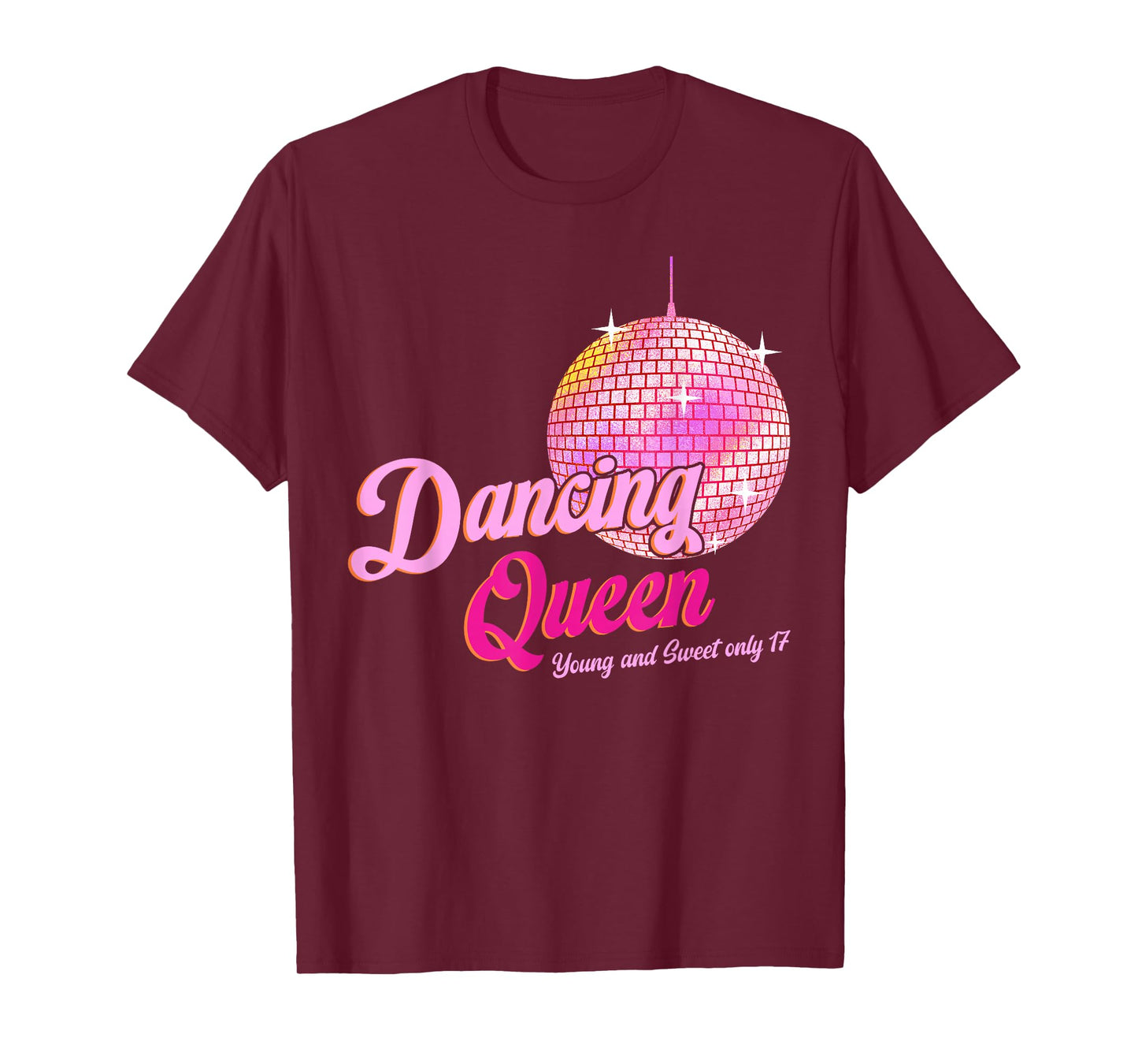 Dancing Queen Tee 17 Birthday Vintage Dancing Disco T-Shirt