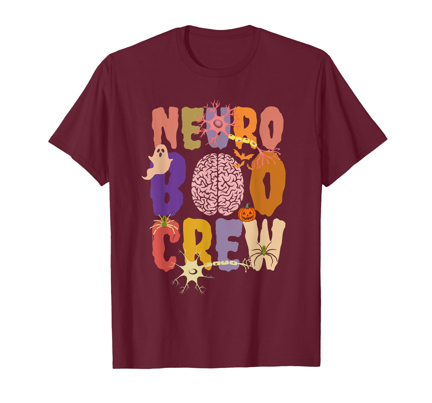 Neuro Boo Crew Halloween Anatomical Brain Anatomy Neurology T-Shirt