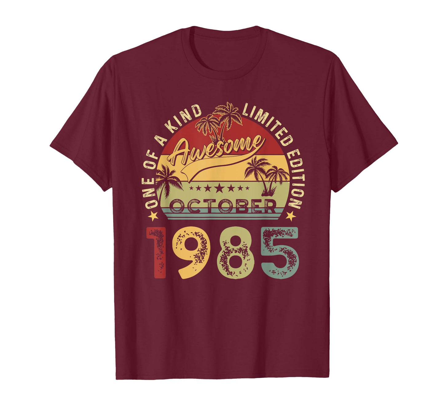 Awesome Since October 1985 Vintage Birthday Gift Men Women T-Shirt