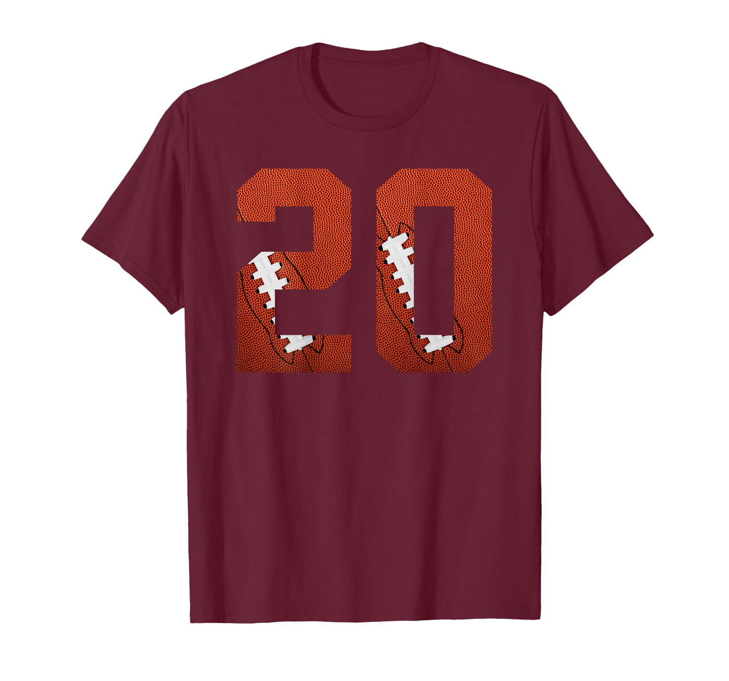 Number 20 BACKSIDE - American Football Jersey Numbered T-Shirt