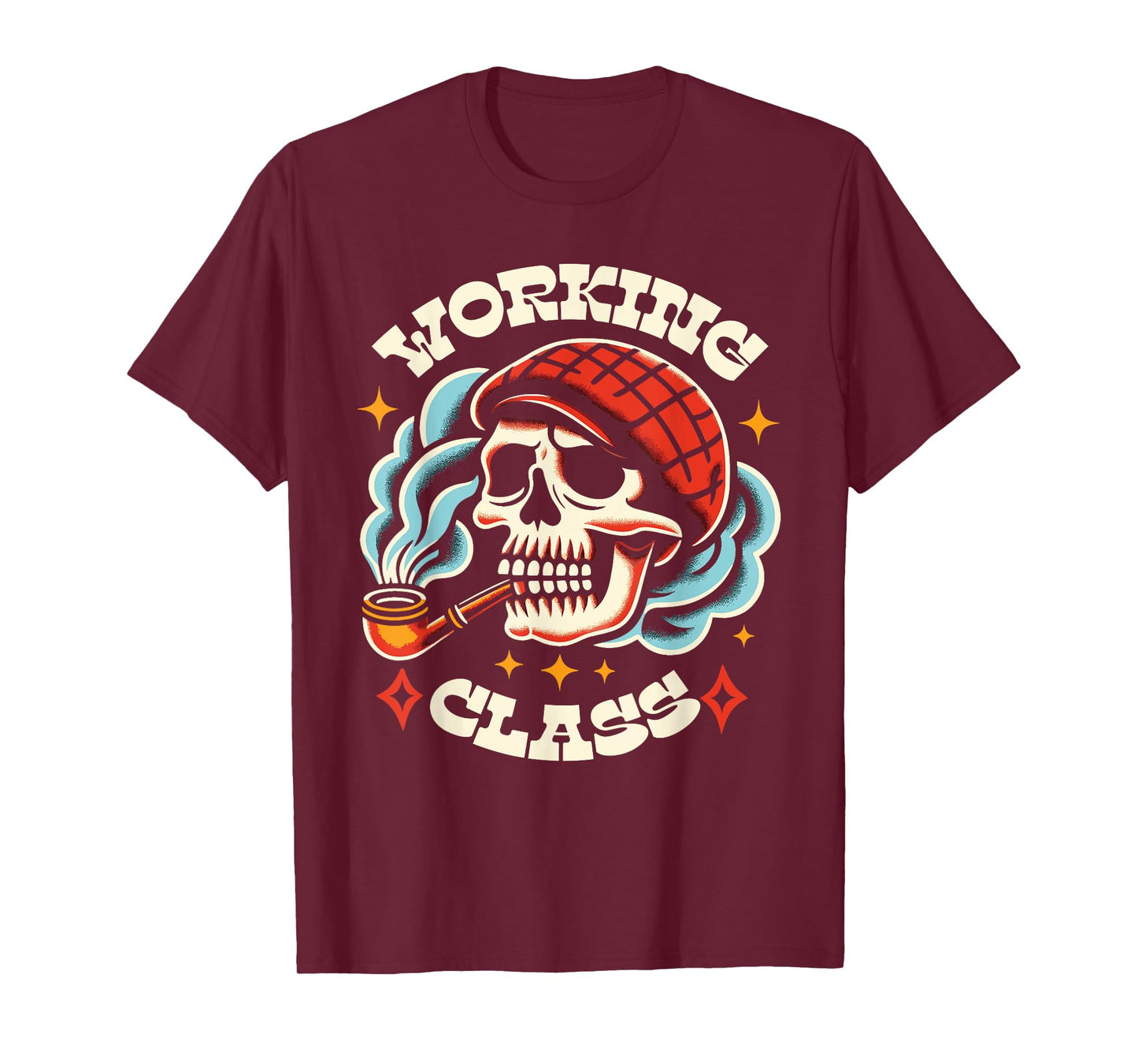 Working Class Skull Traditional Tattoo Artist Inked T-Shirt