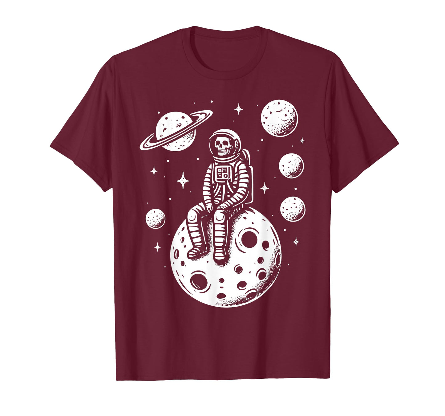 Halloween Skeleton Astronaut Fun Costume Men Women Kids Boys T-Shirt