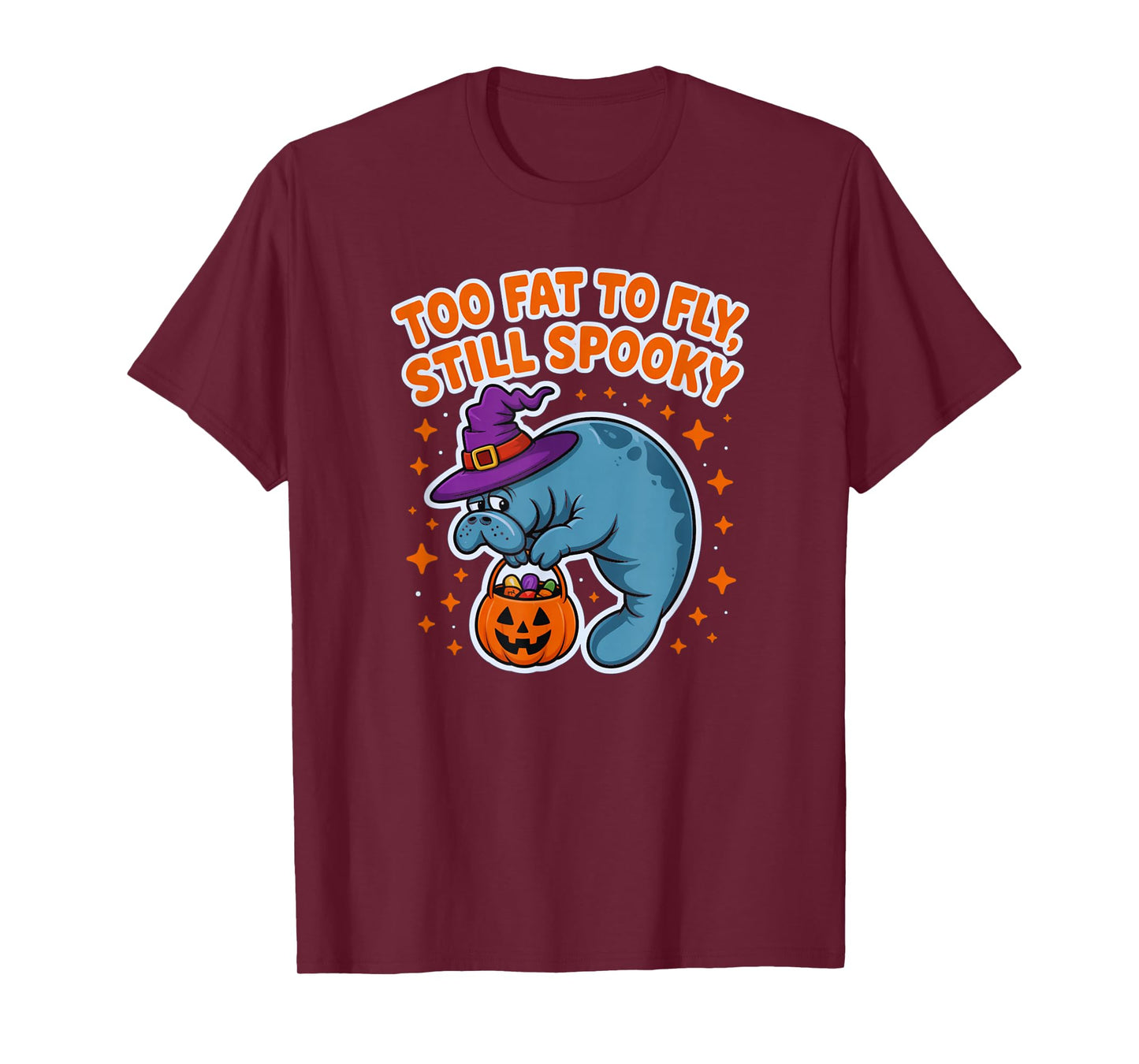 Manatee Witch Hat Halloween Candy Bucket T-Shirt