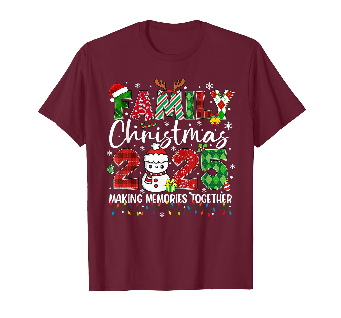 Family Christmas 2025 Squad Santa Elf Xmas Matching Outfit T-Shirt