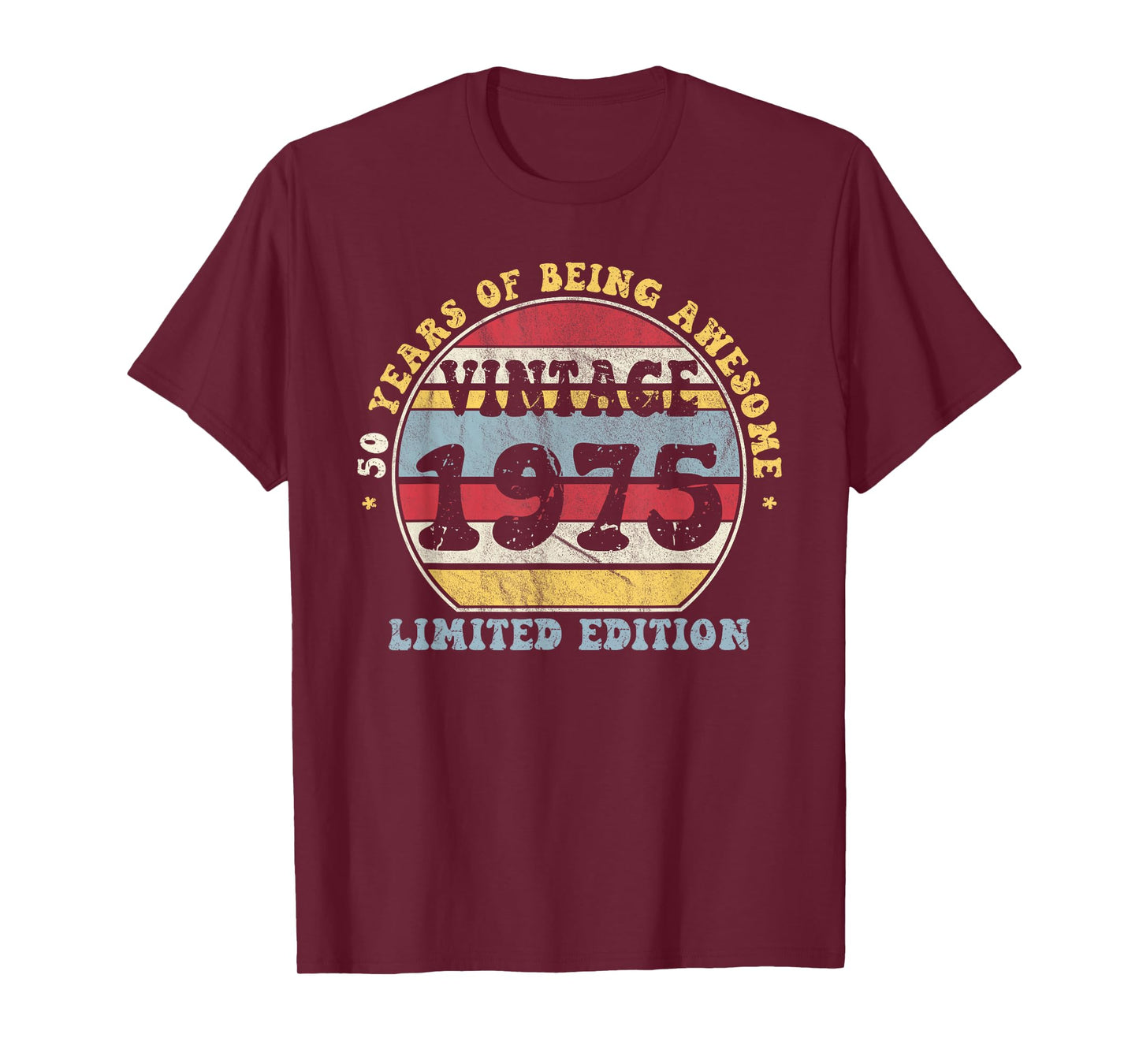 Vintage 1975 Limited Edition 50-Year-Old Gifts 50th Birthday T-Shirt