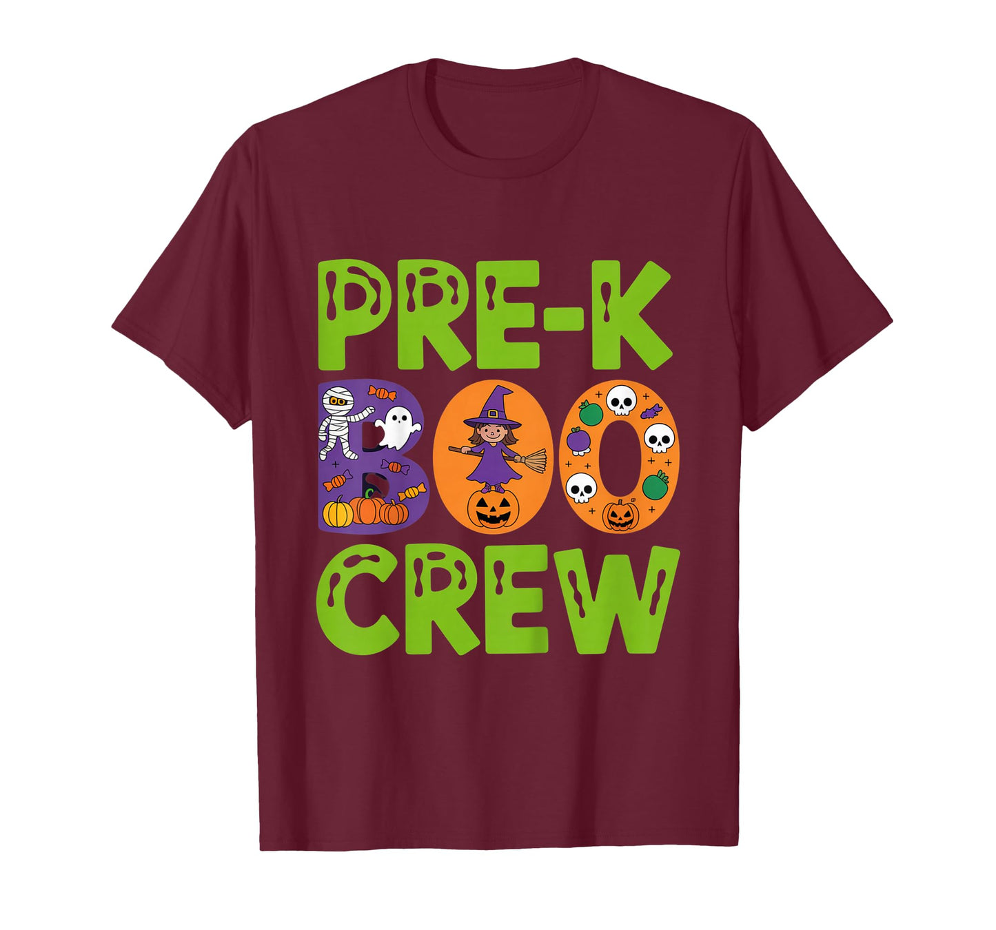 Pre-K Boo Crew Halloween Outfit for Kids Teachers and Family T-Shirt