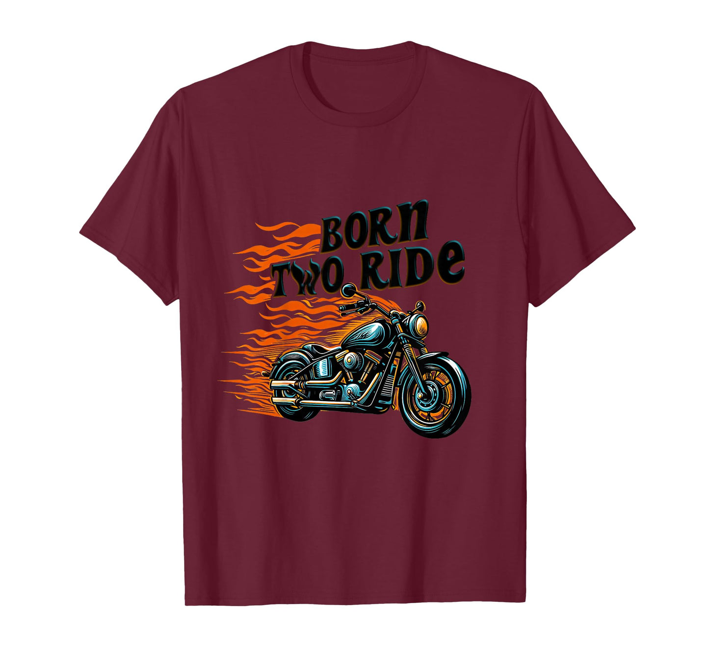 Kids Two 2 Years Old 2nd Birthday Boy Born Two Ride Motorcycle T-Shirt
