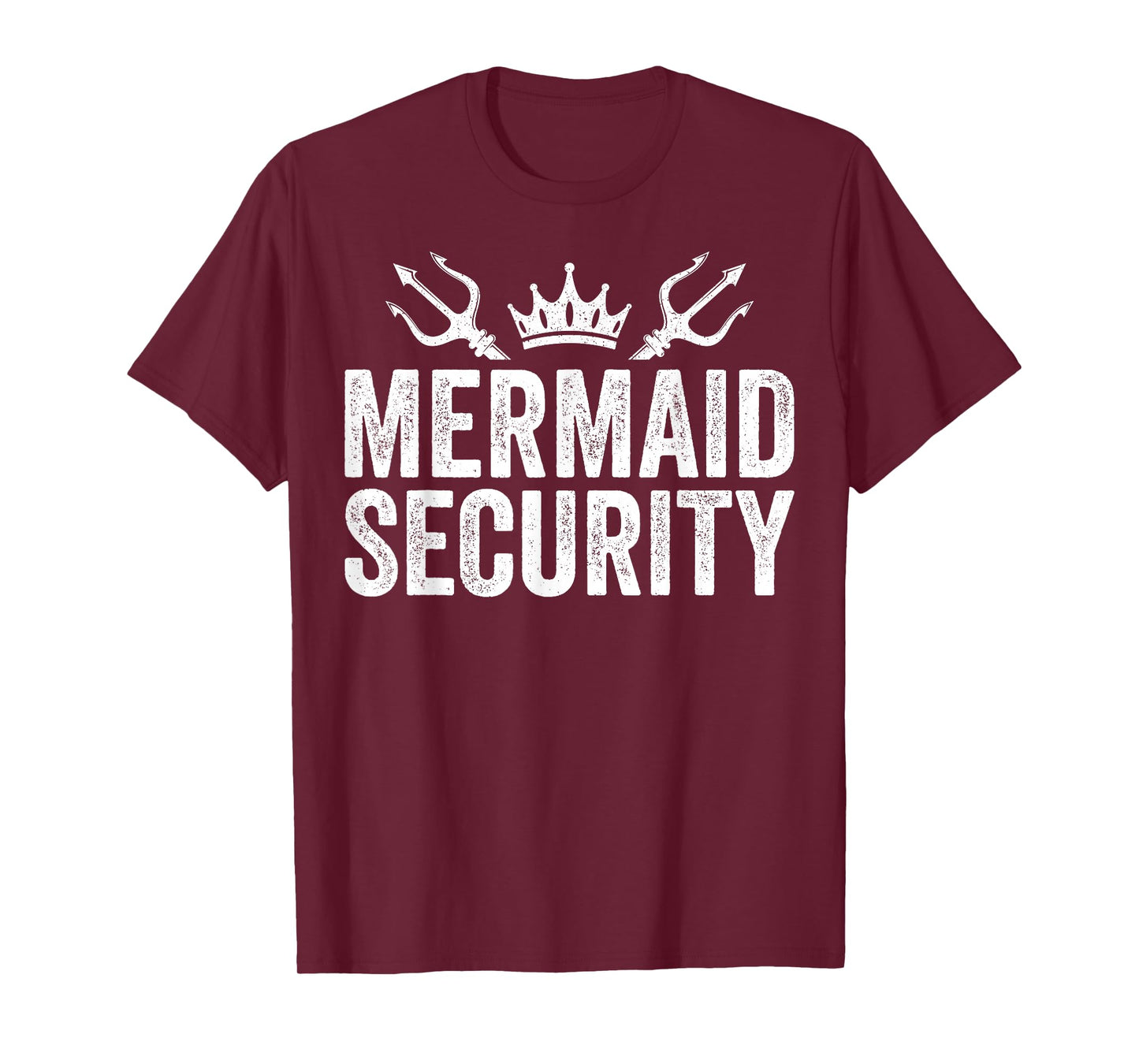 Mermaid Security Halloween Costume Dad Mom Boy T-Shirt
