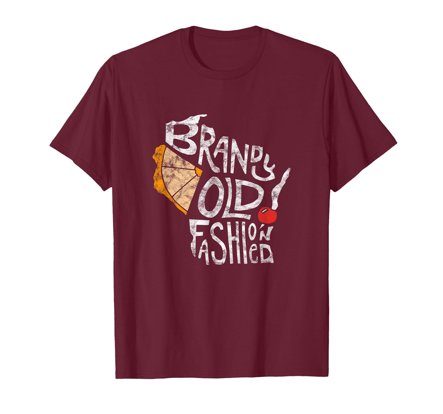 Wisconsin Brandy Old Fashioned Distressed Gift Idea For Men T-Shirt