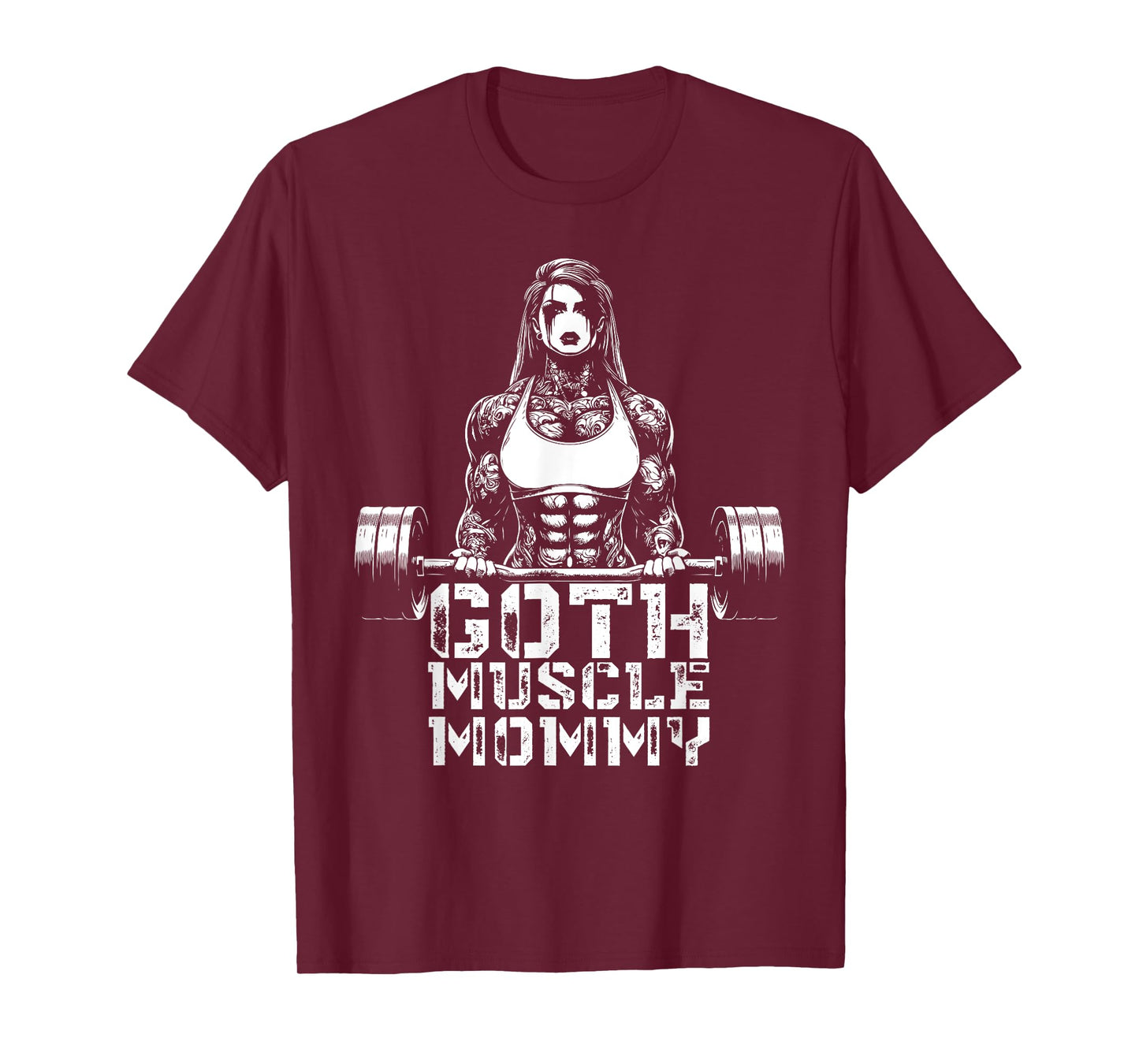 Goth Muscle Mommy Pump Cover Gym Weightlifting Mother's Day T-Shirt