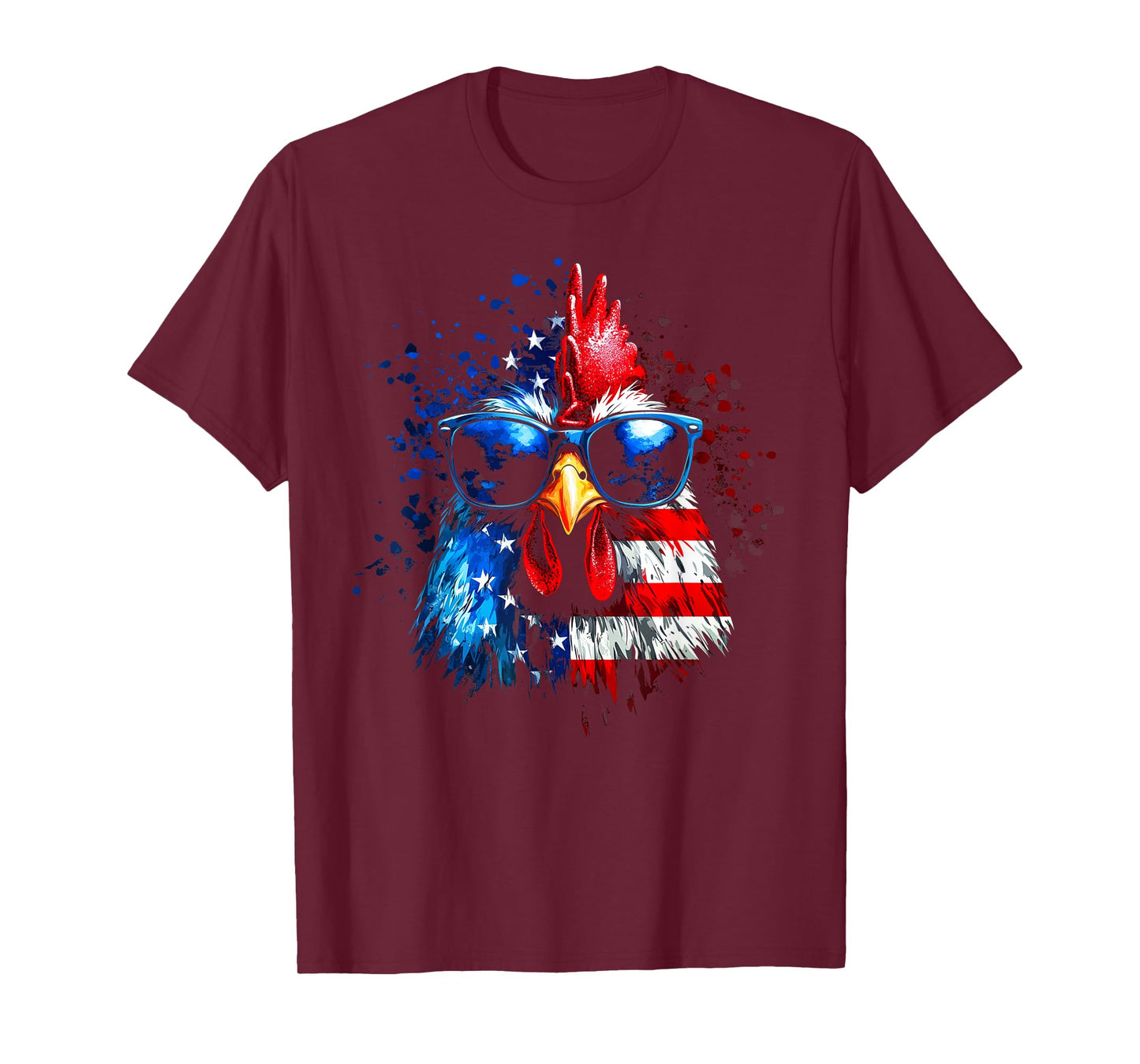 Patriotic Chicken American Flag 4th Of July Farmer Animal T-Shirt