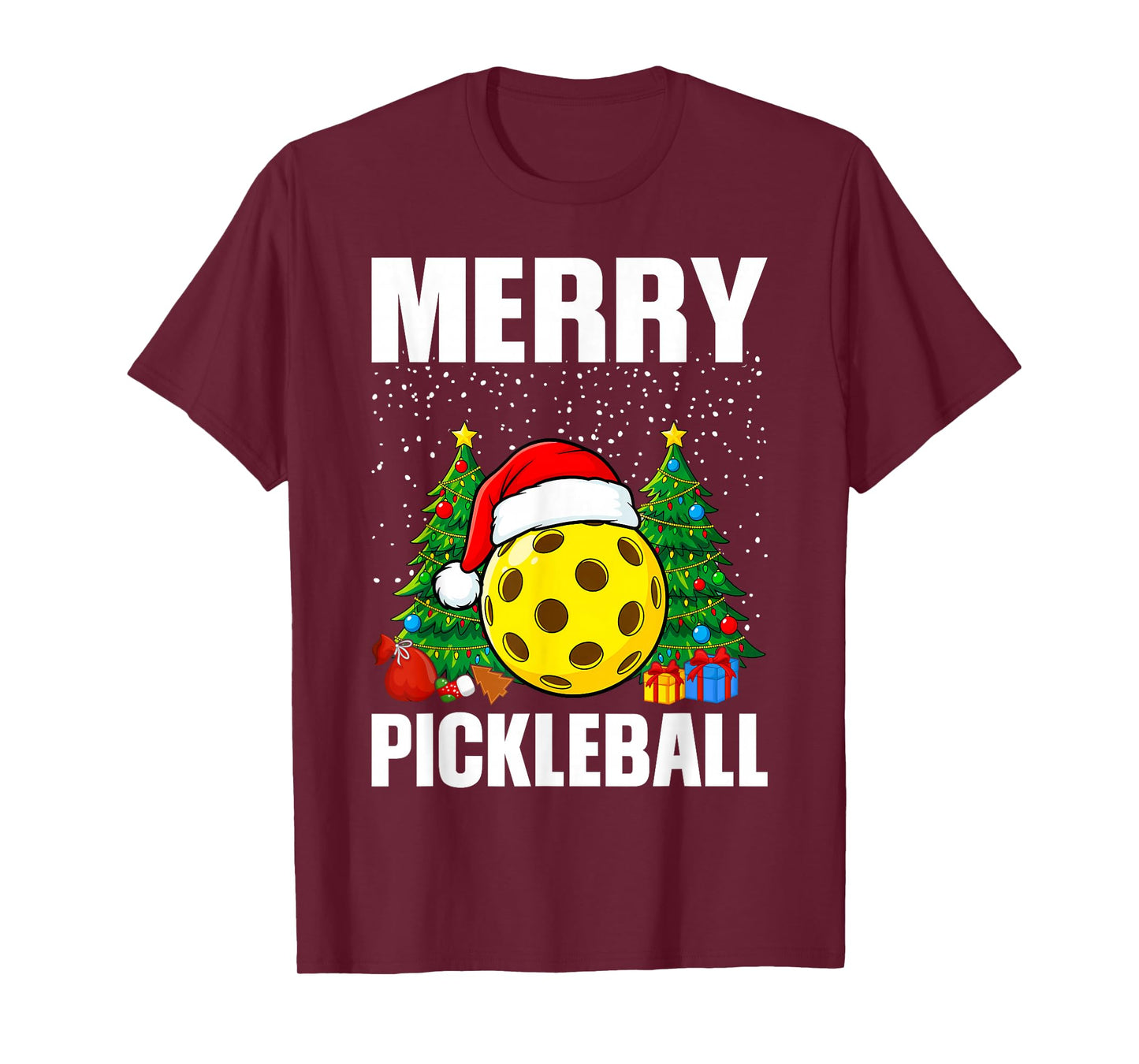Christmas Pickleball Santa Hat Player Winter Dink T-Shirt