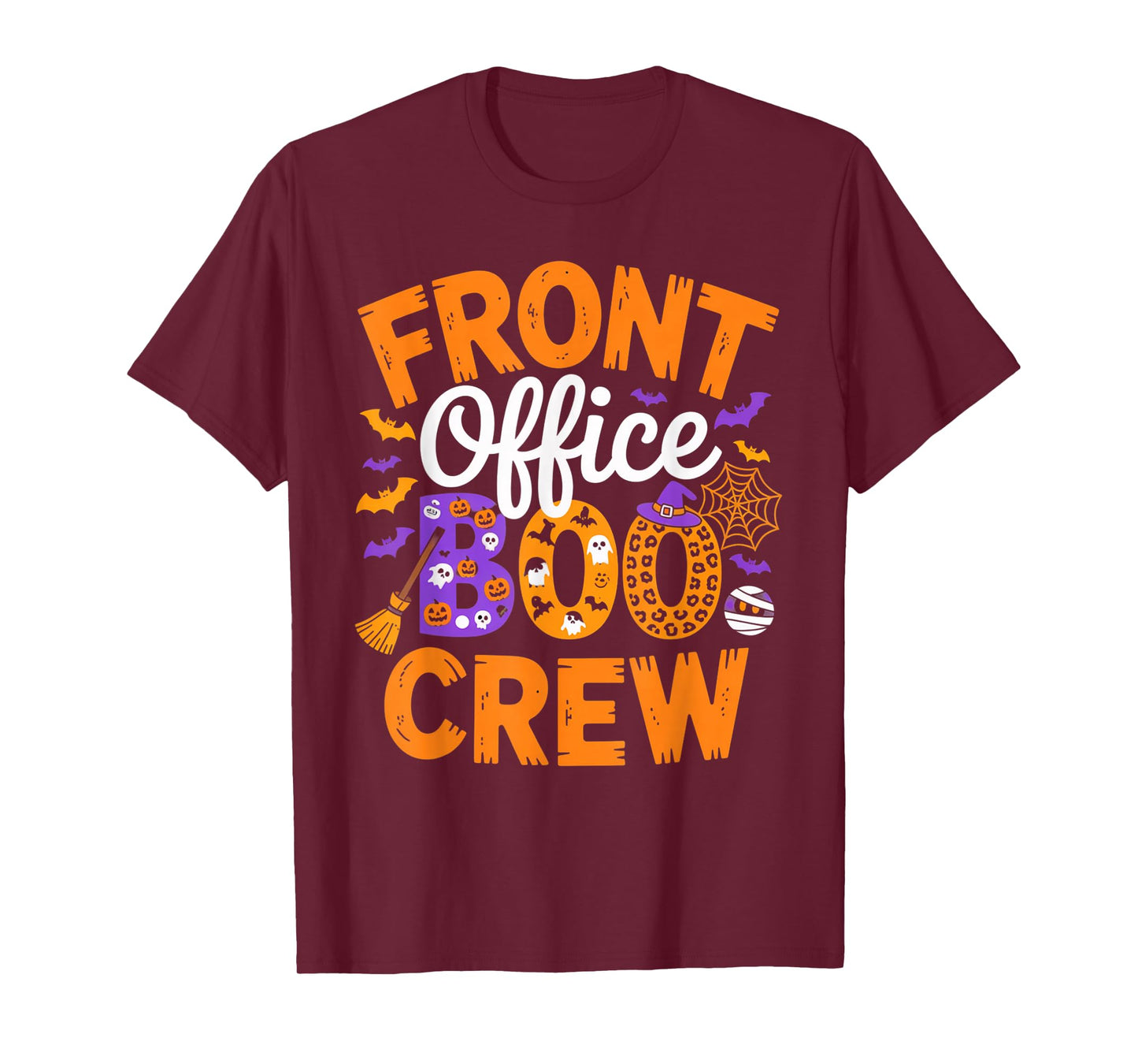 Front Office Boo Crew Spooky Halloween Matching Group Outfit T-Shirt