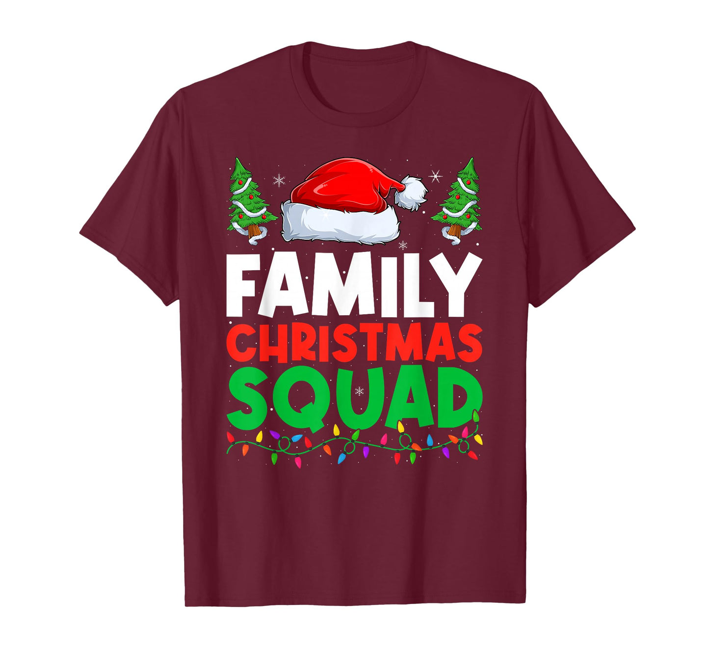 Santa Xmas Pajamas Matching Family Christmas Squad T-Shirt