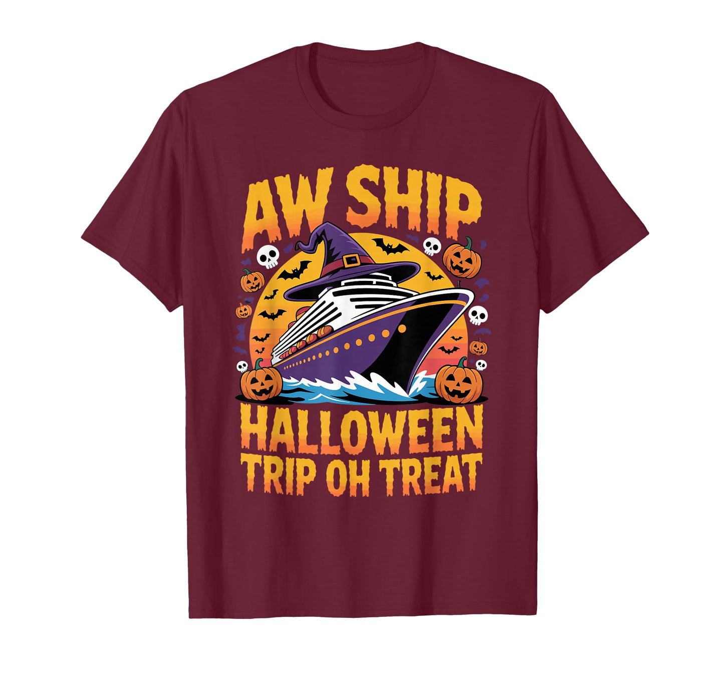 Celebrate Spooky Seas Halloween Cruise Pumpkins Lovers Funny T-Shirt
