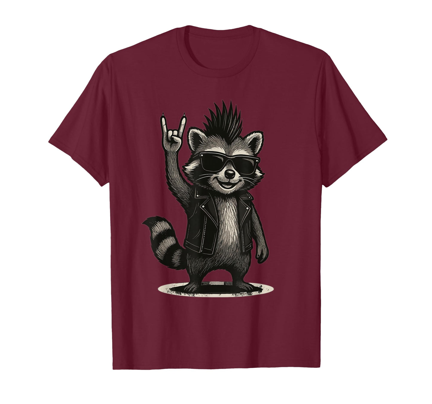 Raccoon Punk Rock Music Vintage T-Shirt