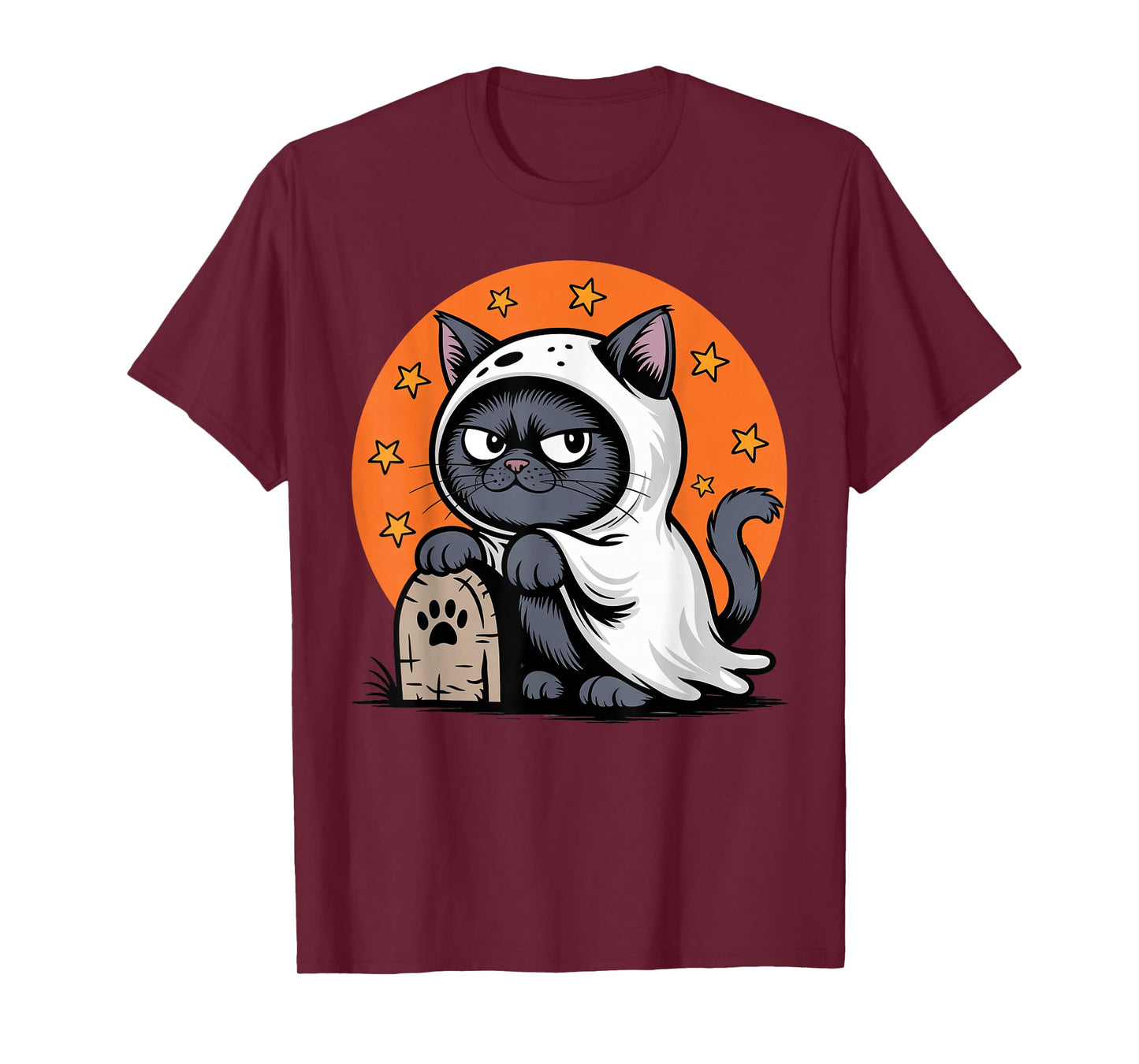 Cat in Ghost Halloween Costume Toddler Kids Trick or Treat T-Shirt